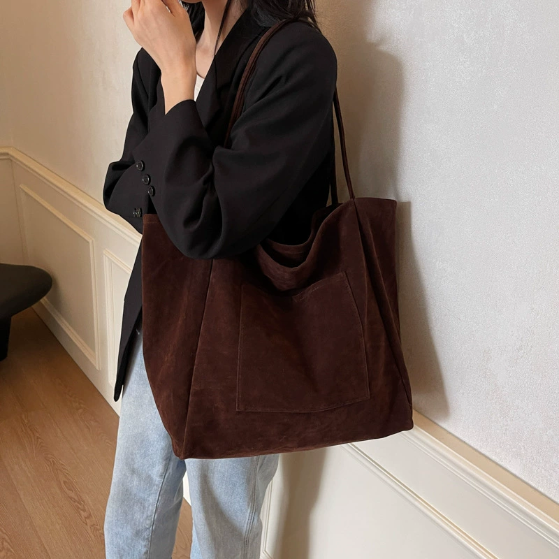 Matte capacious bag for leisure, city style