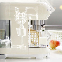 SMEG/斯麦格ECF01意式半自动咖啡机家用办公室用小型一体奶泡蒸汽