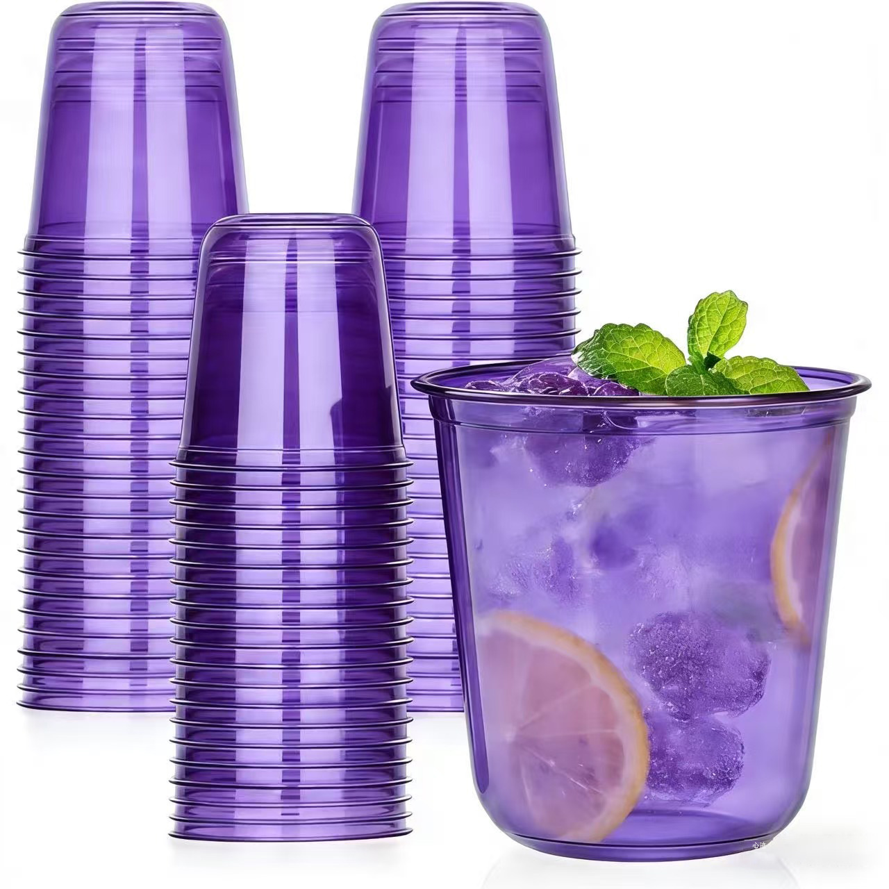 Colorful Beverage Mixing Cup Party Cup 90 Caliber 400ml U-Shaped Cup Pet Cold Drink Coffee Cup