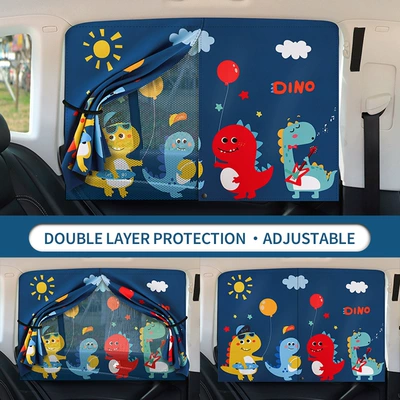 cartoon car curtain car side – Car curtains