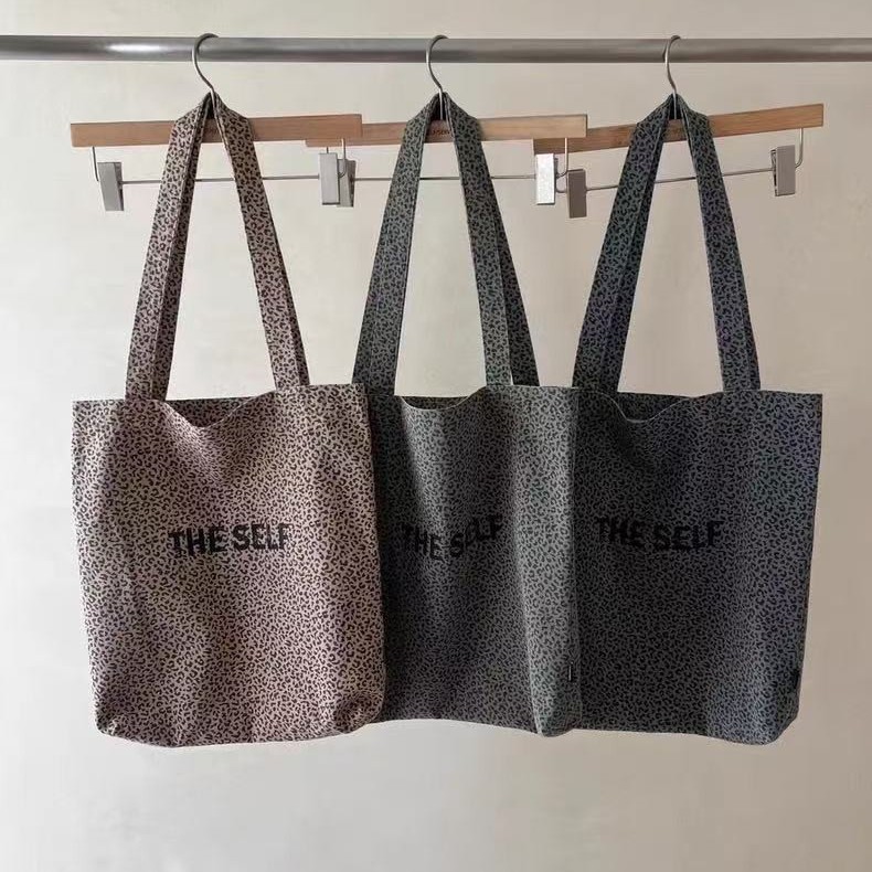 일본과 한국의 캔버스 가방, 여름용 레이지 레터 백, 레오파드 프린트 숄더백, 사진 촬영용 다용도 쇼핑백