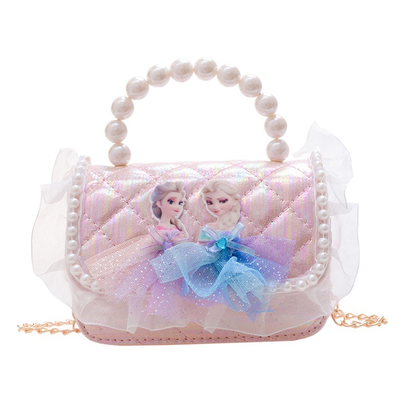 Bolso De La Perla de los niños del estilo coreano ins bolso de las muchachas de la moda de la historieta de los niños bolso de la cadena pequeña bolsita
