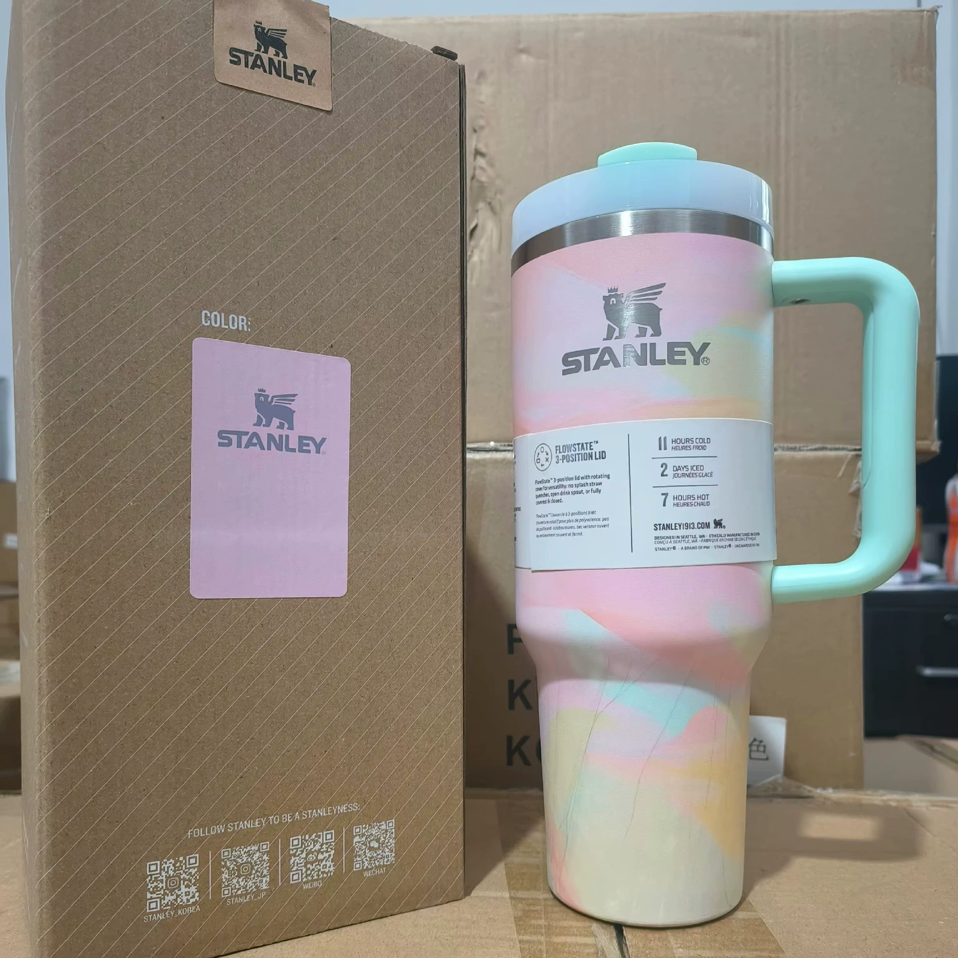 Объёмный термостакан 40 oz (1,18 л), большой изолированный стакан, множество цветов