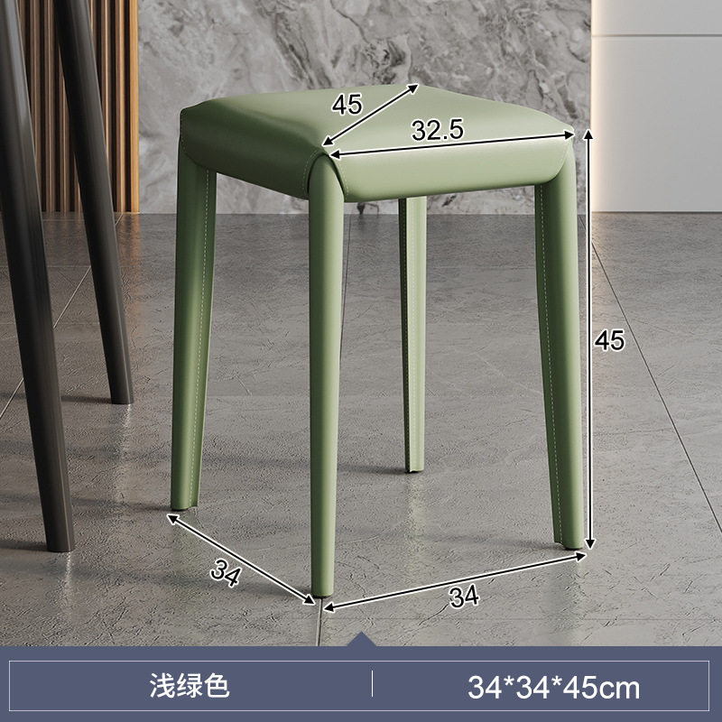 Silla de comedor de cuero silla simple mesa de comedor y silla 2023 Nuevo Hogar mesa de comedor taburete Luz de lujo de alta calidad Silla de estilo crema