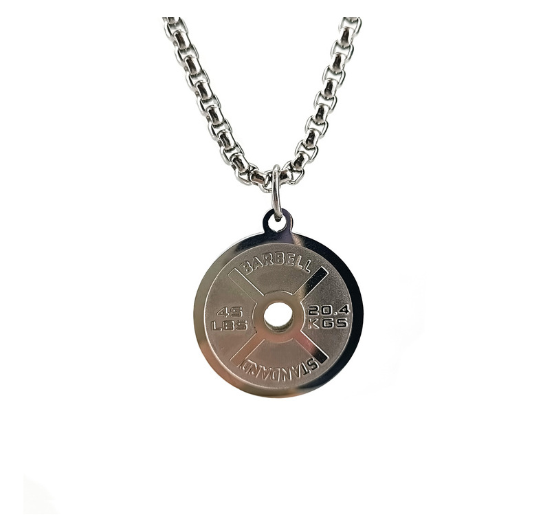 316L Stainless Steel Material Geometric Pattern Vintage Style Punk 316L Stainless Steel Geometric Box Chain Men Pendant Necklaces
