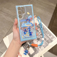 史迪仔适用三星s25ultra手机壳s24plus流沙s23ultra卡通s22防摔