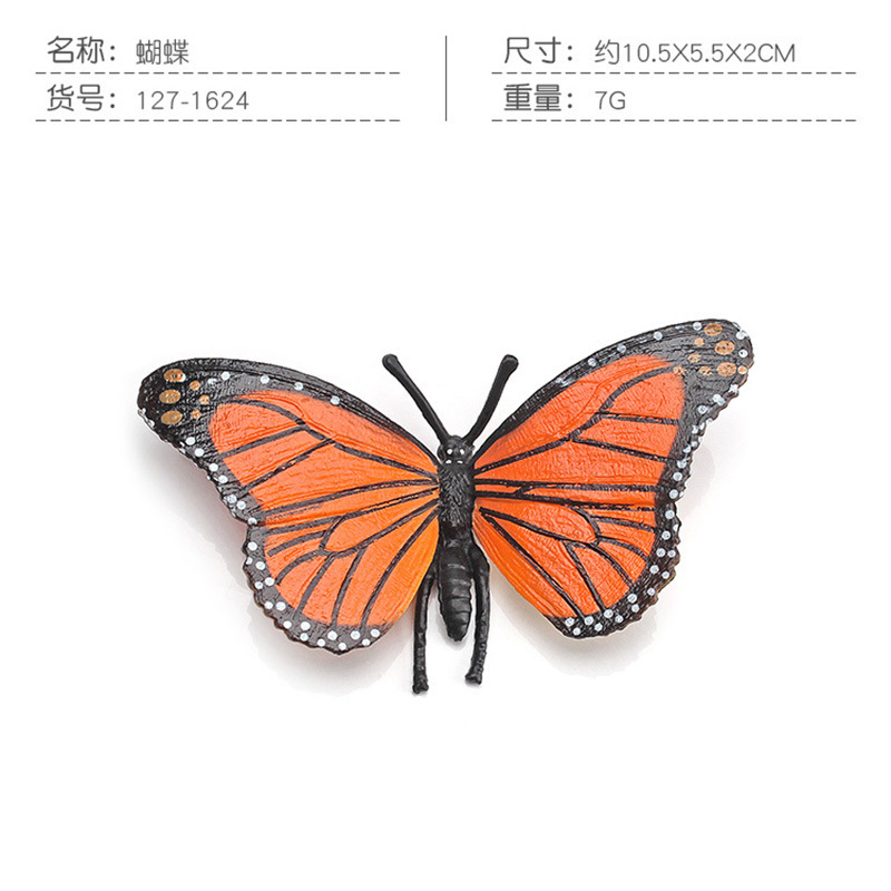 Exportación transfronteriza ciencia y educación infantil cognitiva modelo animal simulación mariposa sólida Libélula Insecto animal adornos de mesa de arena