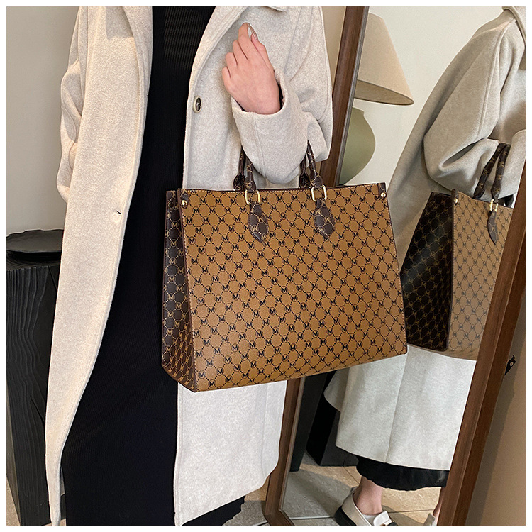 Bolso de hombro para mujer bolso retro de gran capacidad tendencia_voghion.com