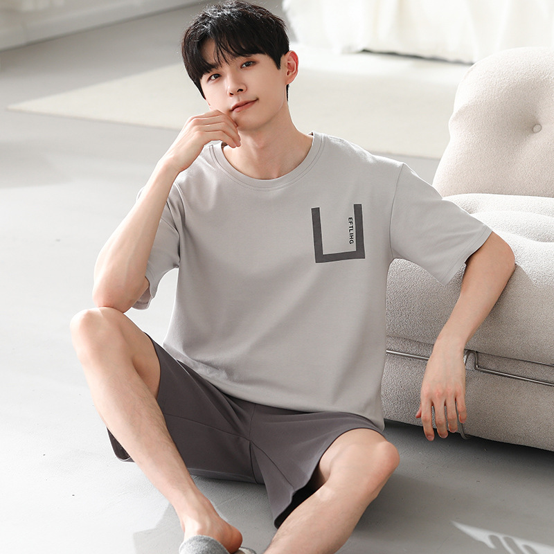 Pajamas Men's Summer Modal Striped Short Sleeve Shorts 2025 Men's Thin Outwear suit