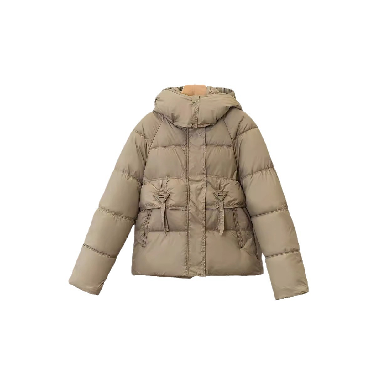 Algodón transfronterizo de invierno de mujeres 2024 nuevo estilo corto hombre pequeño cuello grueso pan de algodón chaqueta con capuzas image 6
