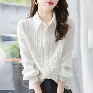 衬衫女长袖2026新款春秋高级感白色衬衣设计感小众百搭打底衫上衣