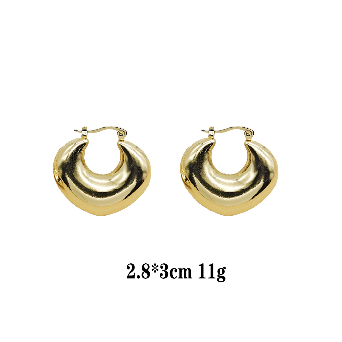 Pendientes de moda europeos y americanos Pendientes calientes Pendientes chapados en oro de lujo ligero Pendientes brillantes que no se desvanece Bola de oreja dorada transfronteriza image 5