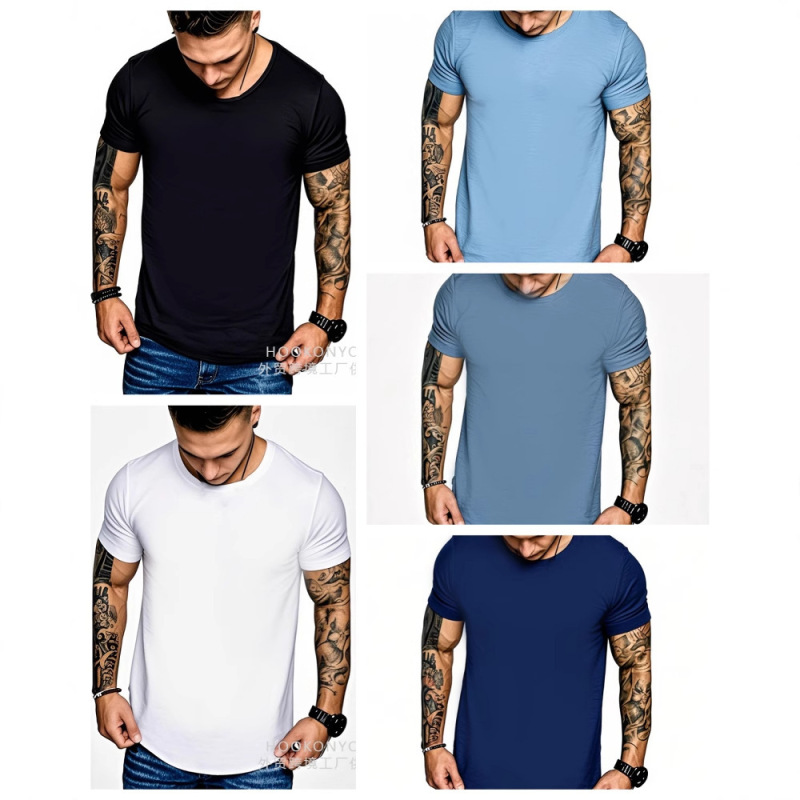 [写真印刷] 無地コットンラウンドネックTシャツ、写真、任意のパターンとテキストを印刷できます。|undefined
