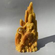 树脂仿寿山石雕坐山观音菩萨摆件供奉品中式人物晚辈情侣朋友孩子