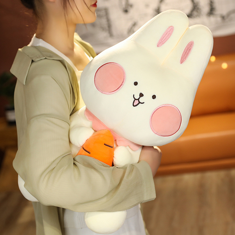 Cartoon carrot plush rabbit