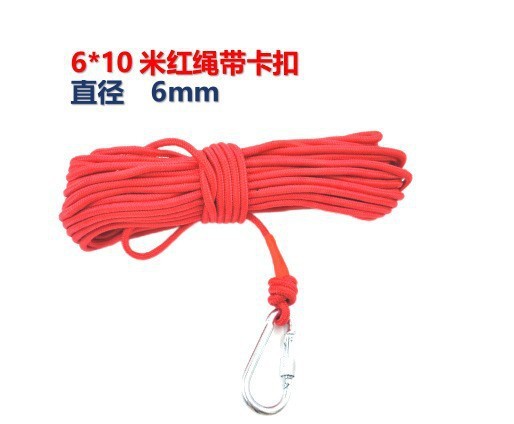 버클을 가진 6*10 m 빨간 밧줄