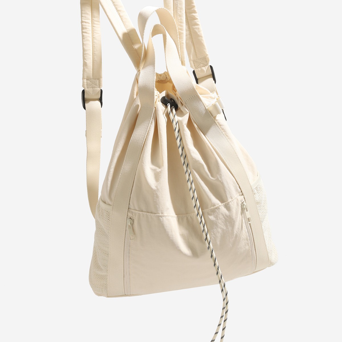 Lightweight Large-Capacity Outdoor Drawstring Backpack Nylon Portable Tennis Badminton Bag Casual Drawstring Travel Backpack