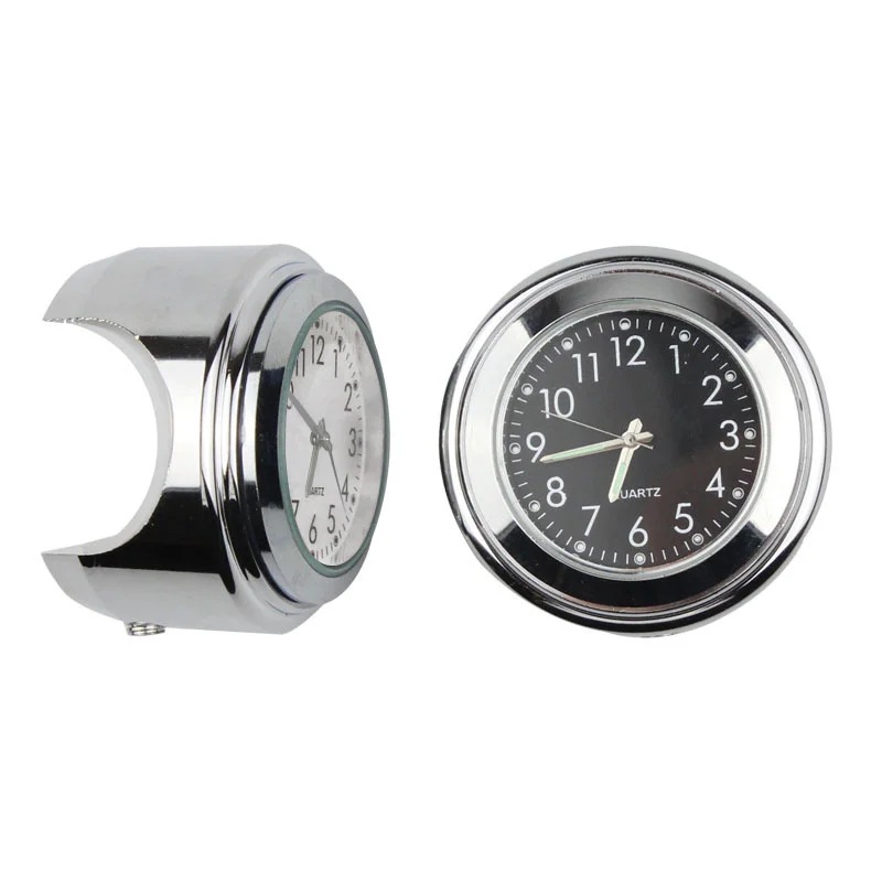 Motorcycle Dustproof Quartz Clock Aluminum Alloy Handlebar Motorcycle Luminous Timetable Universal Car Clock Handlebar Watch