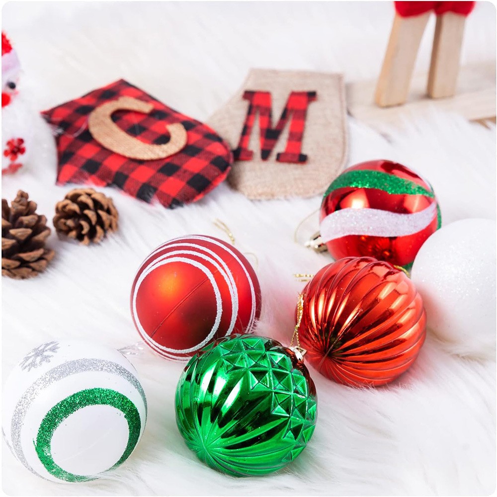 Navidad 6CM30PCS plástico galvanizado pintado conjunto de Navidad centro comercial árbol de Navidad decoración de atmósfera