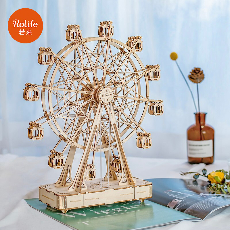 Ruozhiluo creative three-dimensional puzzle handmade diy wooden assembled desktop decoration model children's small toys