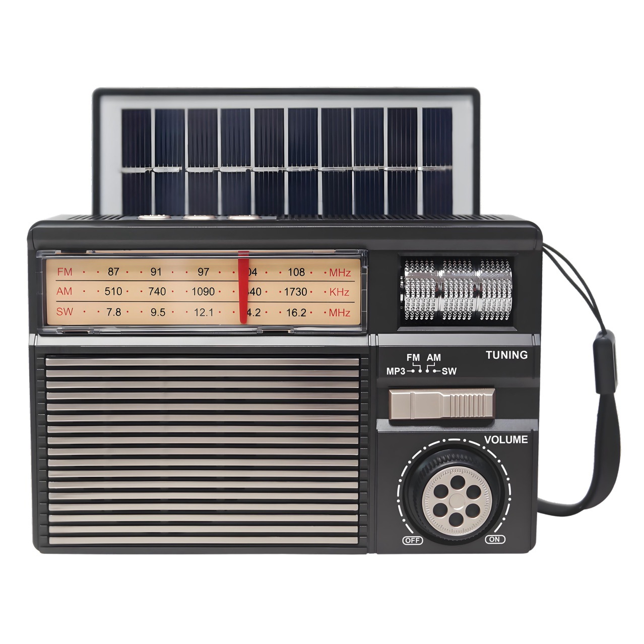 Nuevo MD-969S Panel solar portátil Bluetooth Audio Radio de antena multifunción portátil para exteriores