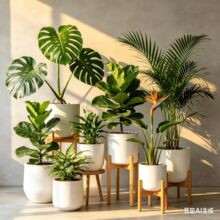 仿真龟背竹绿植盆栽客厅落地装饰植物摆件仿生龟背竹客厅大盆栽