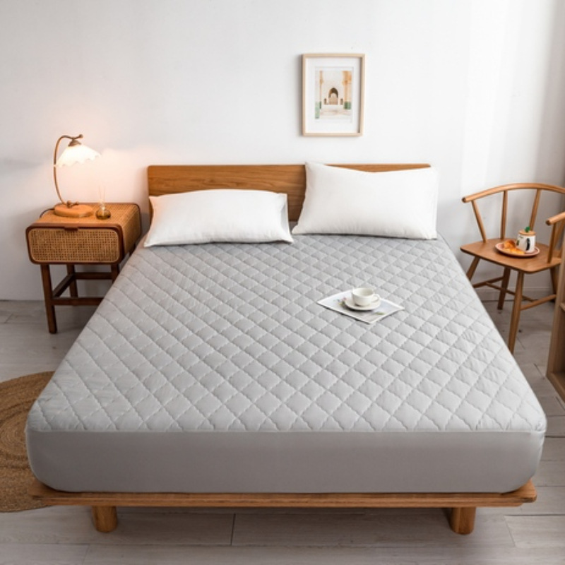 Colcha de cama de algodón impermeable a prueba de orina, cubierta de cama de una pieza, cubierta antipolvo, cubierta de cama, cubierta protectora de colchón, cubierta de cama de verano, juego único, antideslizante