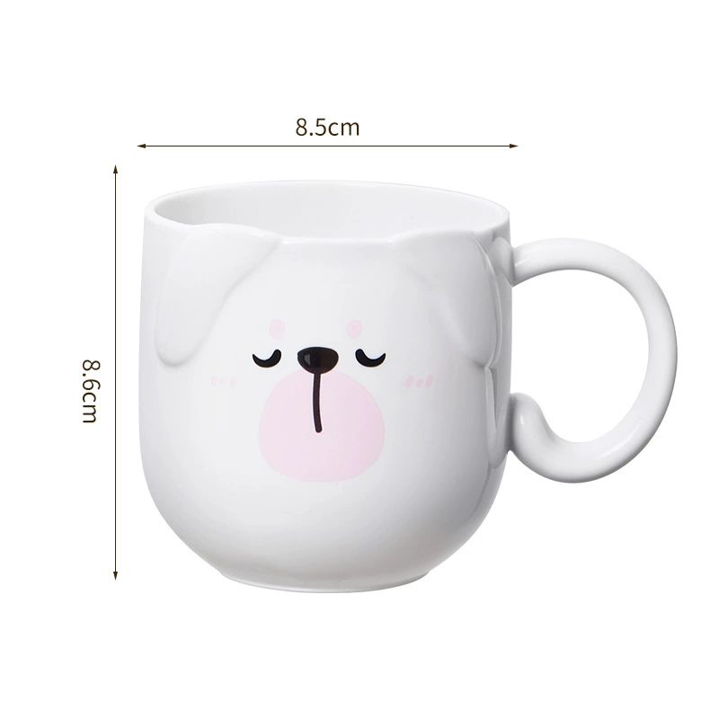 children's cartoon toothbrush and mouthwash set, cute animal cup 201–300 ml, 3-color options