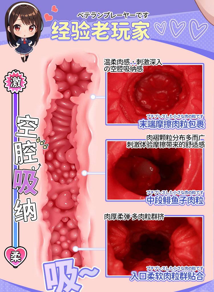Jiuai Male Masturbator Airplane Cup with Vagina and Buttocks Mold, TPE, Manual, Flesh — detail image 6