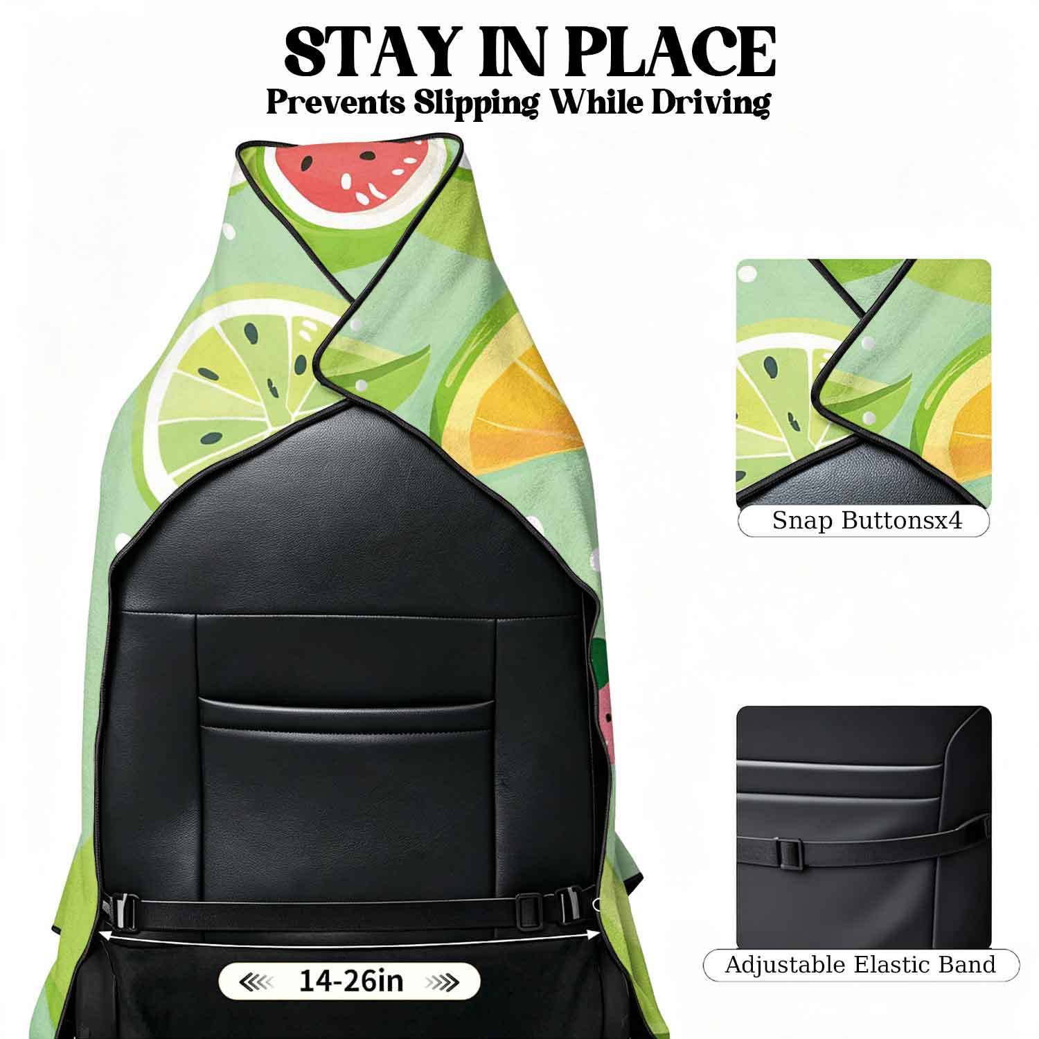 Printed bath towel and car seat cover 2-in-1, ultra-fine fiber outdoor beach and car dual-use universal seat cushion