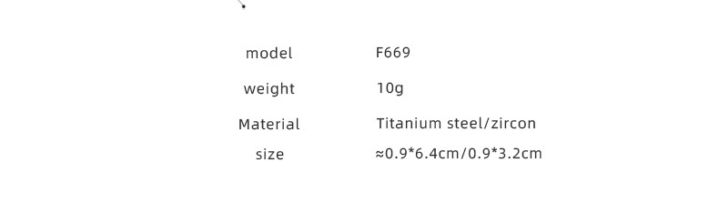 Punk Snake Titanium Steel Inlaid Zircon Drop Earrings 1 Pair