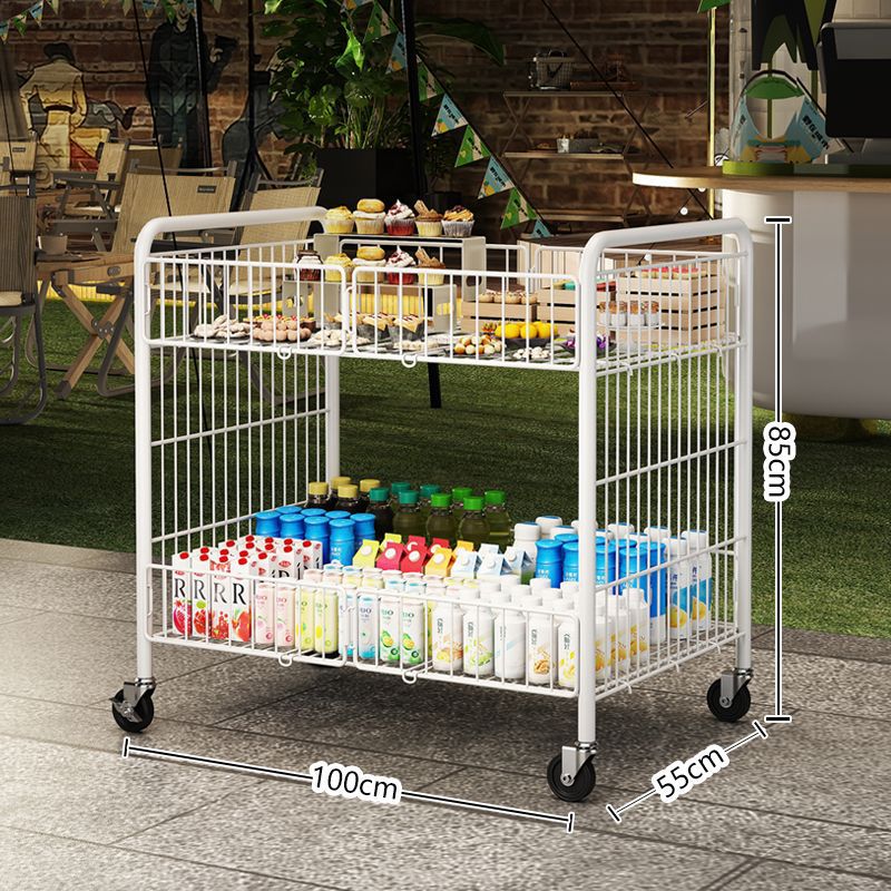 휴대용 및 접이식 - 흰색 대형 + 소형 바퀴