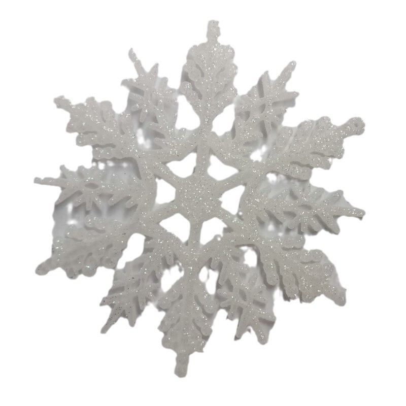 クリスマスデコレーション用品 7.5cm 雪の結晶 プラスチック製雪の結晶 ホリデーアクセサリー クリスマス飾り ウィンドウステッカー アクセサリー|undefined