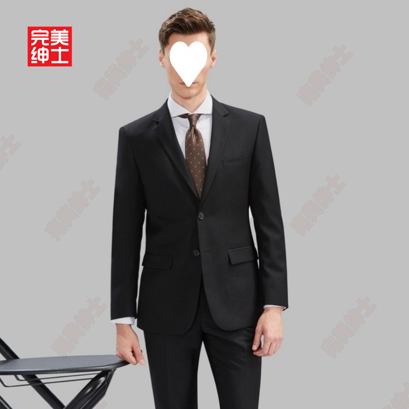 Black demi-season classic suit jacket