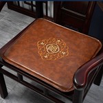 红木家具皮革坐垫椅子垫防水冬夏两用高密度海绵凉席垫餐椅圈椅垫