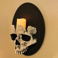 壁饰复活节派对装饰摆件烛台恐怖幽灵骷髅墙壁挂件装饰蜡烛支架
