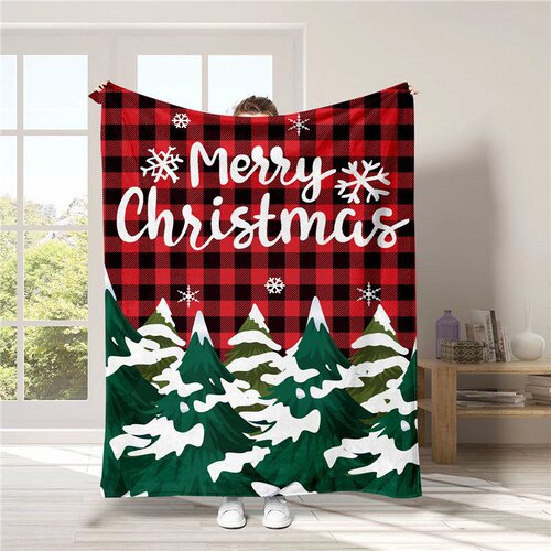 Christmas best-selling flannel throw blanket festive holiday decoration Christmas gift throw blanket nap time throw blanket