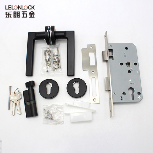 Engineering wholesale European standard stainless steel 304 indoor door lock CE certified split handle lock solid wood door silent door lock