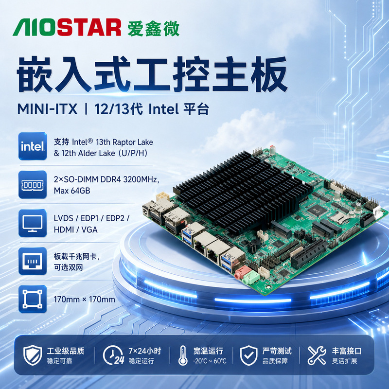 Industrial motherboard 1235U/1260P industrial computer mainboard for industrial control and advertising all-in-one machines Industrial motherboard 1235U/1260P industrial computer mainboard for industrial control and advertising all-in-one machines