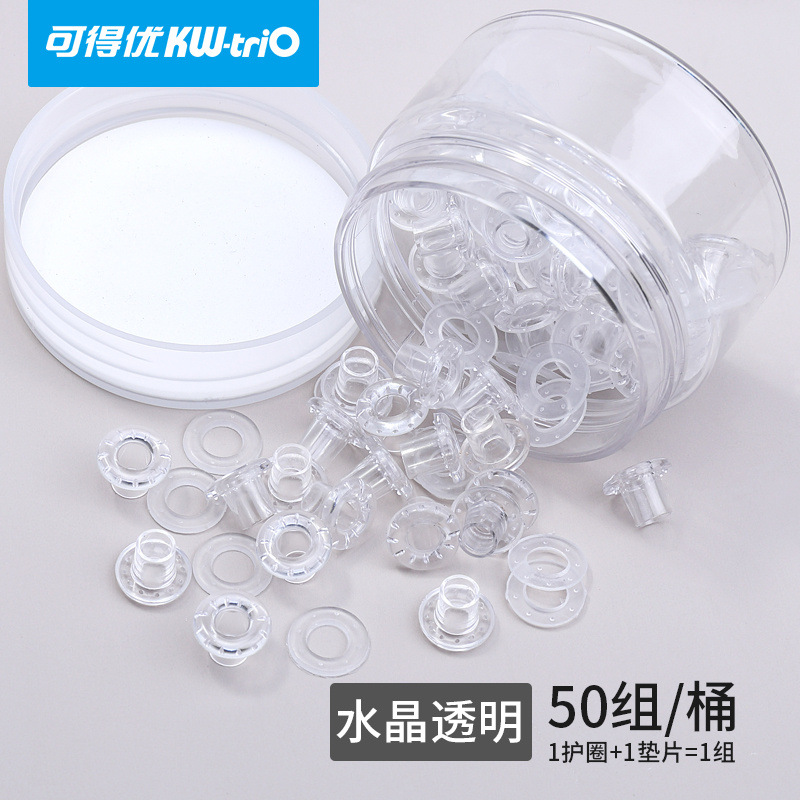 Kedeyou plástico color metal hebilla de ojo de pollo anillo de protección transparente remachadora de tarjetas perforadora manual perforadora de anillo