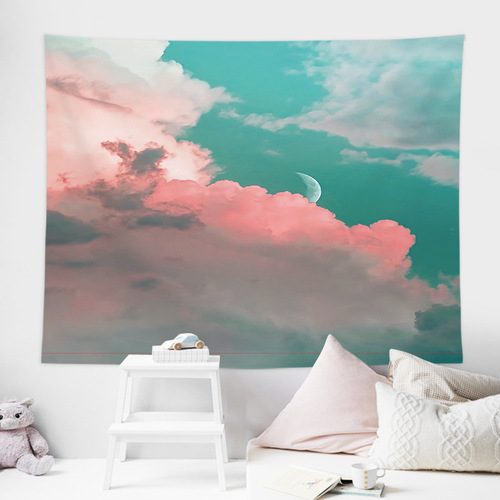 Background cloth ins style hanging cloth cute live broadcast photography photo bedroom wall cloth decoration girl's room layout tapestry