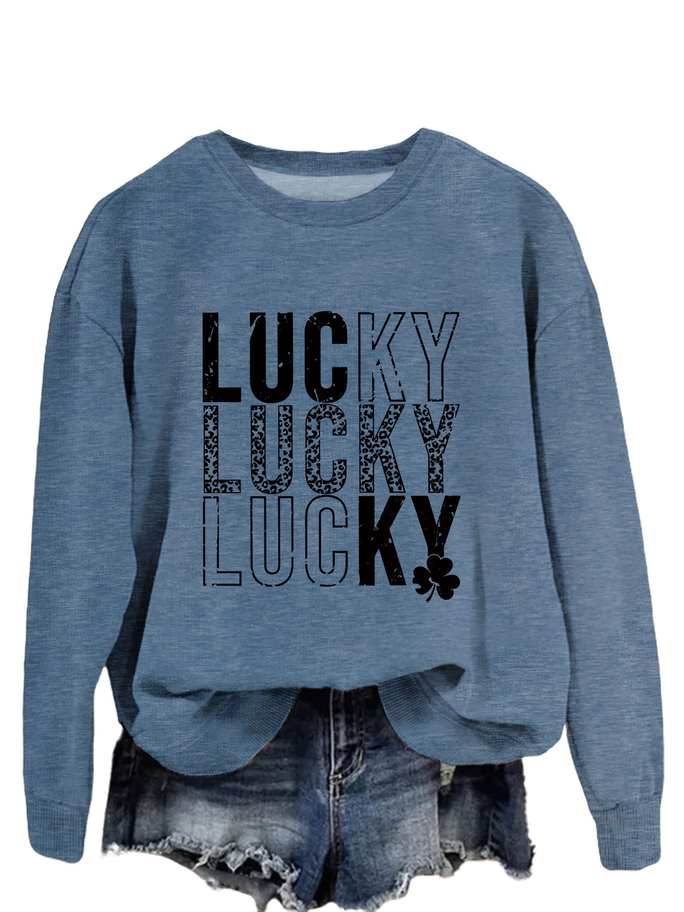 Women's Hoodies Long Sleeve Printing Streetwear Shamrock Letter display picture 47