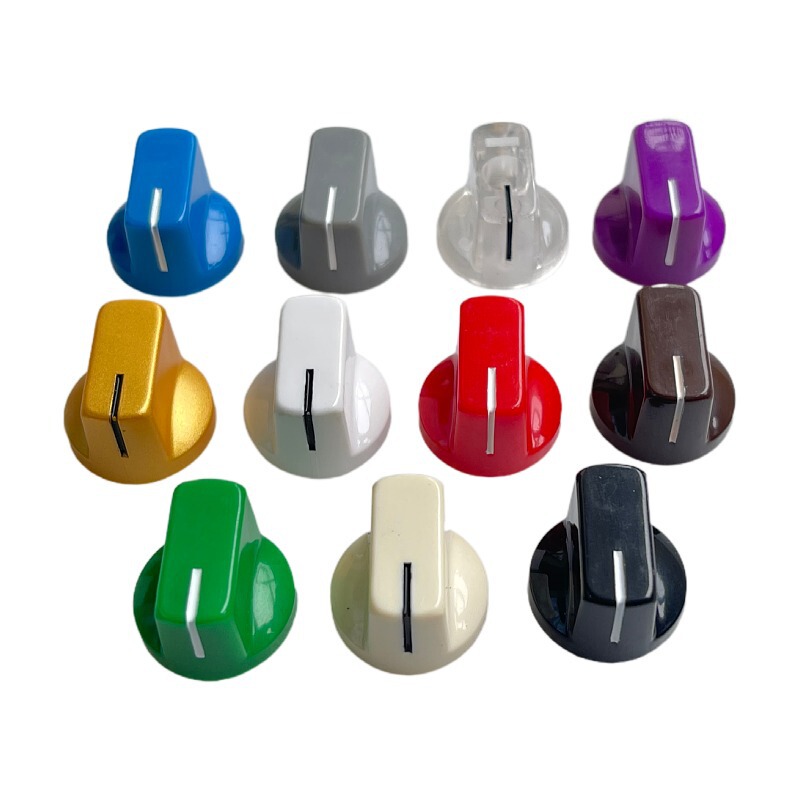 In-line plastic knob power amplifier speaker sound tone knob cap hole 6.35mm