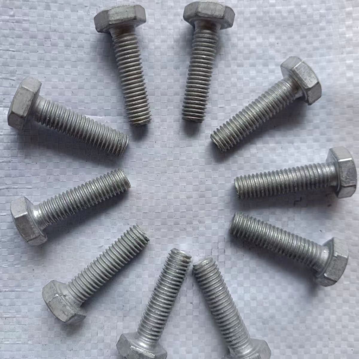 热镀锌外六角头螺栓Q235电力螺栓光伏螺栓热浸锌4.8级8.8级10.9级