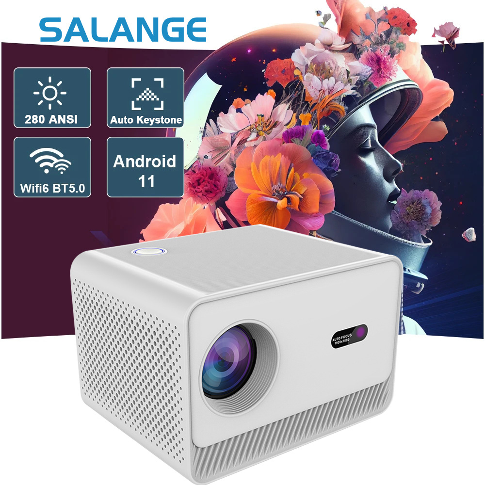 Transfronterizo 1080P HD proyector inteligente proyector portátil para el hogar, oficina, teléfono móvil, proyector Android