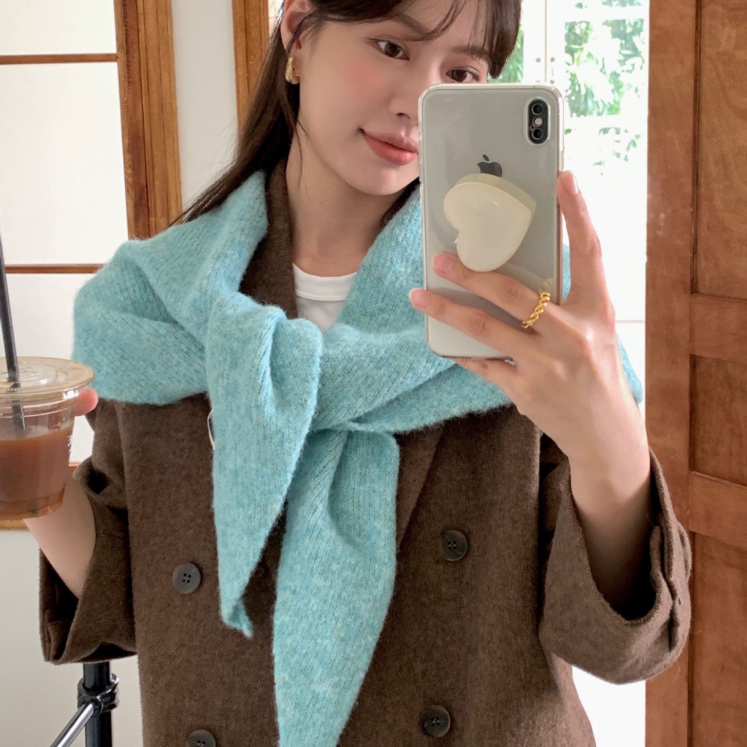 Wool Soft Waxy Pure Color Shawl Outer Wear for Women 2024 New Scarf Autumn and Winter Warm Neck Protection Knitted Scarf