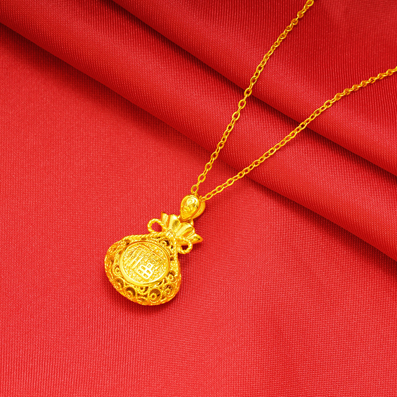 Moda Vietnam oro suerte bolsa colgante de verano de las mujeres en línea celebridad vivo cobre chapado en oro fábrica de joyas al por mayor