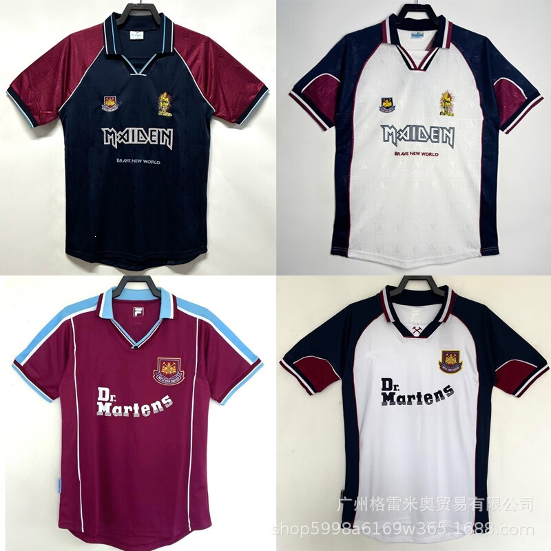 Retro Low-Version Jersey Series 9294 Ireland 9597 West Ham Iron Maiden Football Jerseys Wholesale