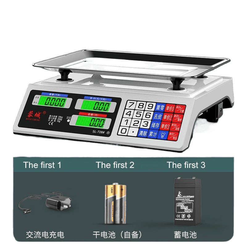 Rongcheng báscula electrónica comercial pequeña empresa doméstica 30kg báscula electrónica venta de verduras kilogramo de cocina