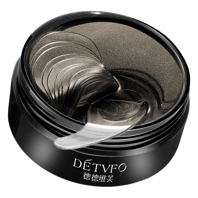 Dedeviv Caviar Black Gold Eye Mask Improves Eye Wrinkles, Dark Circles, and Fine Lines, Hydrating Eye Patches, 60 Pieces